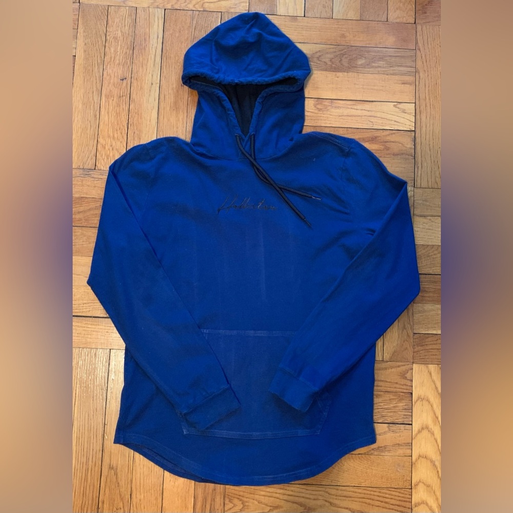 Hollister Lightweight Hoodie Long Sleeve Blue T-shirt